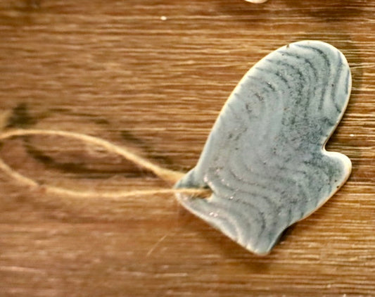 Blue mitten ornaments