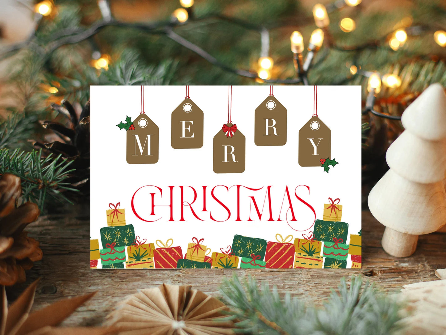 Tags and bows Christmas