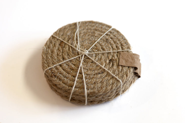 Jute rope coasters