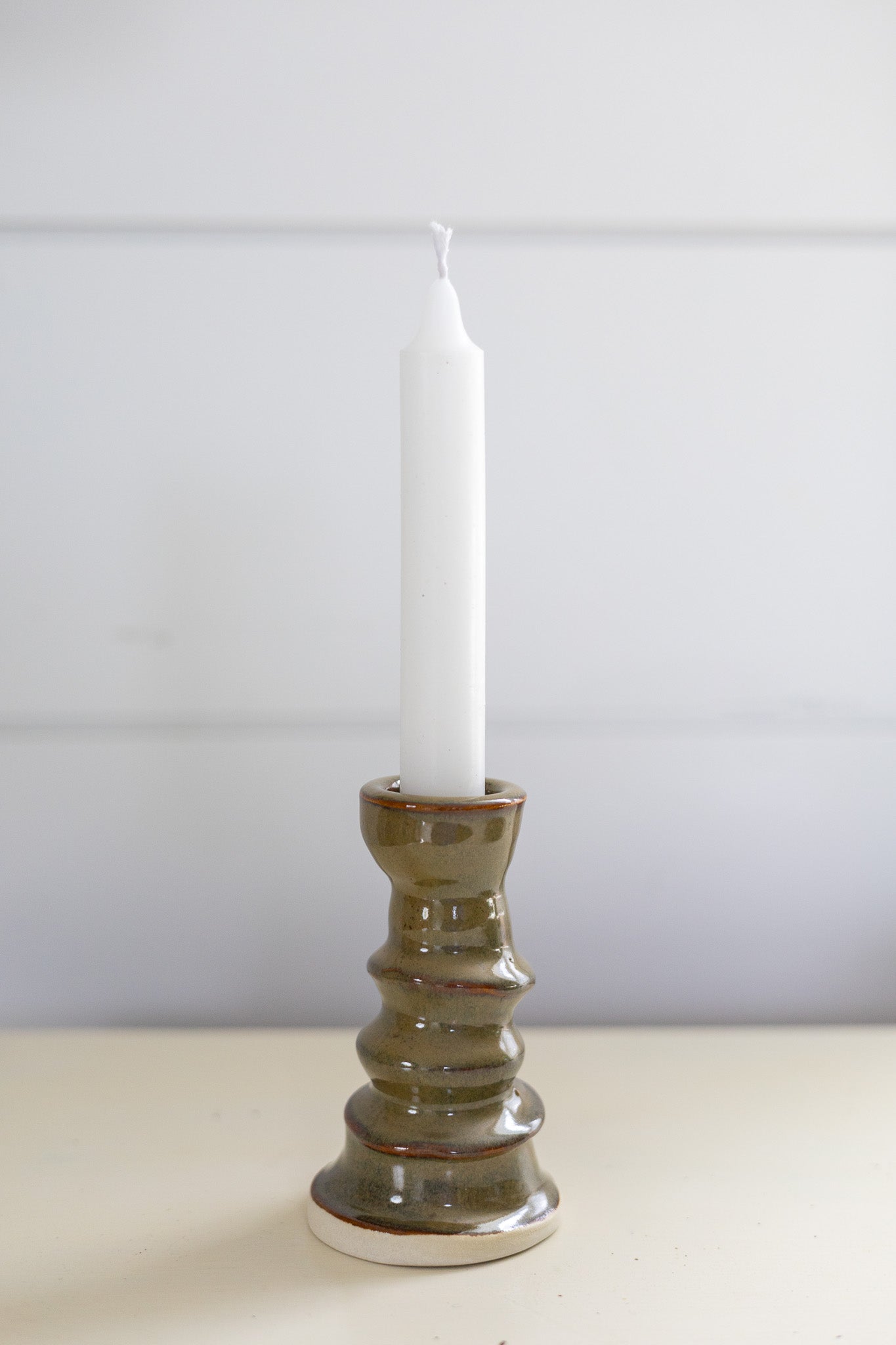 Candle stick holder - small - green