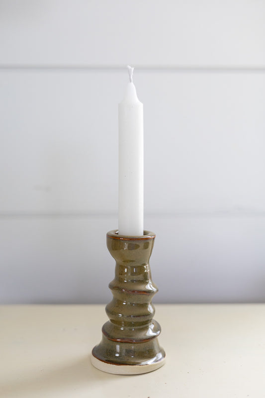 Candle stick holder - small - green