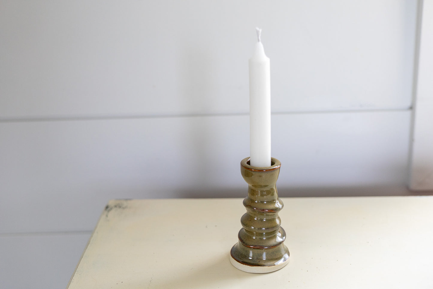 Candle stick holder - small - green