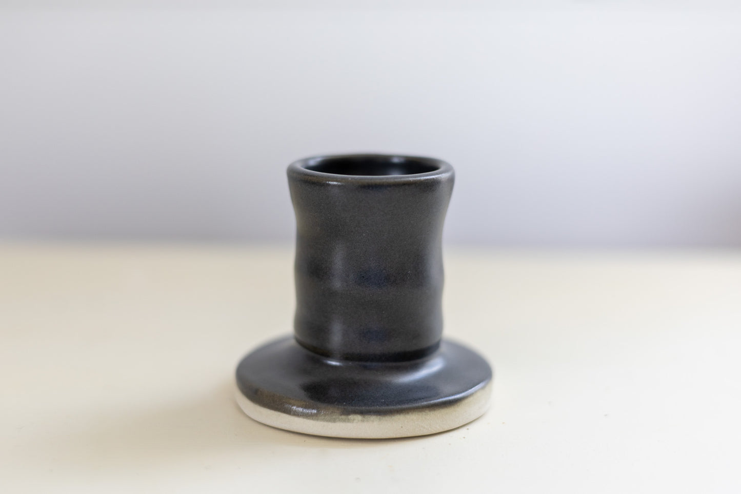 Candle stick holder - small - charcoal