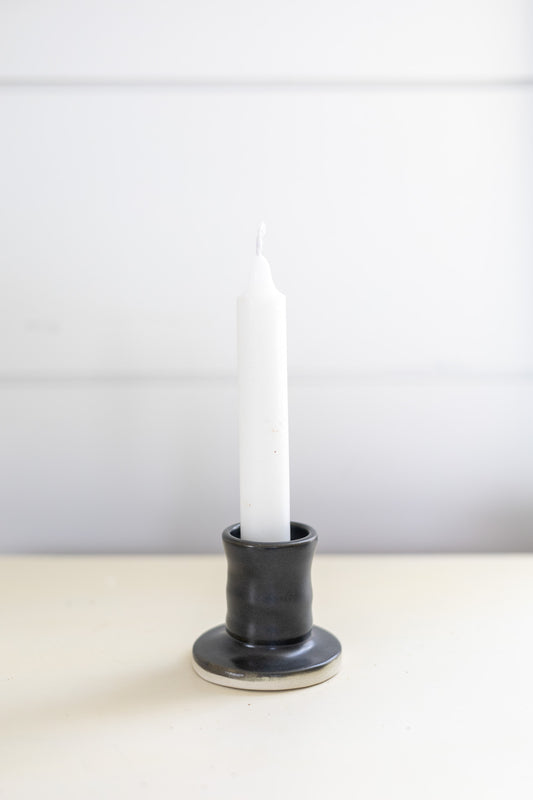 Candle stick holder - small - charcoal