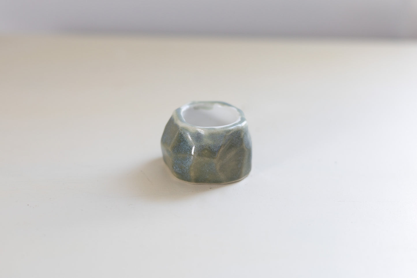 Textured ring dish - mini - blue/green