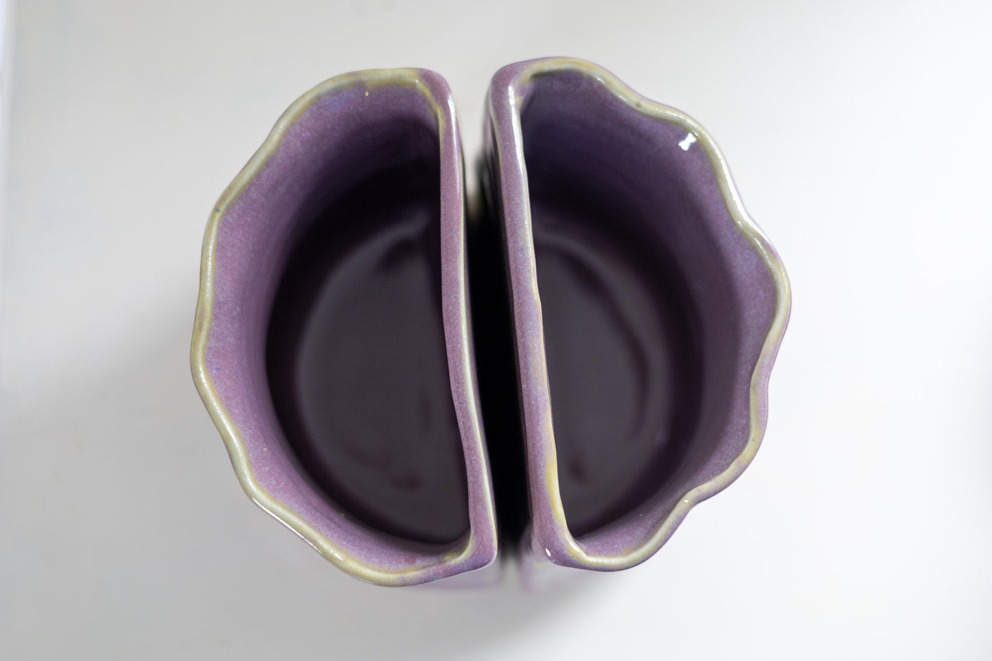 Vase bookends - XL - green/purple