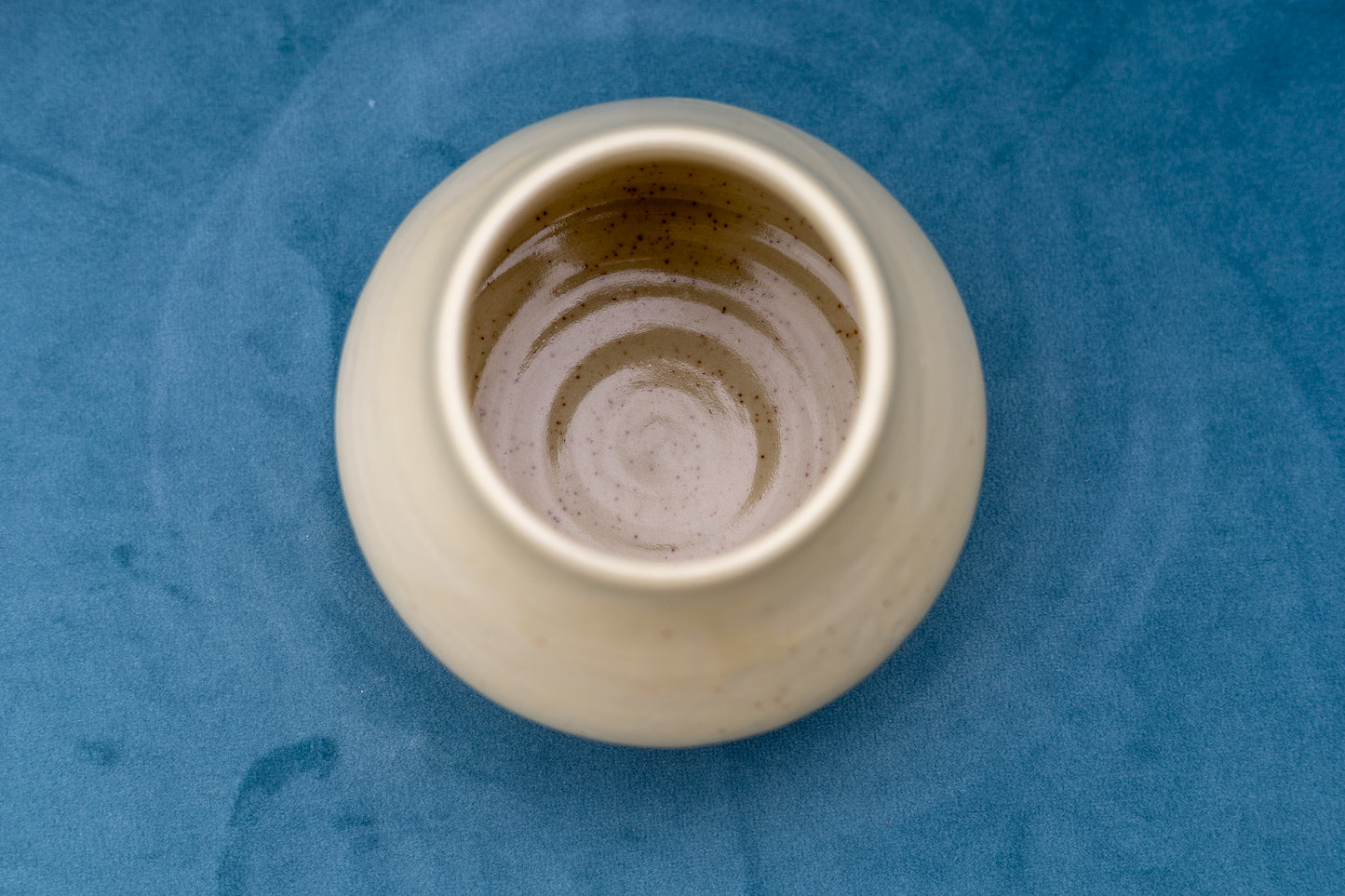 Bulbous jar - small - yellow speck - narrow mouth