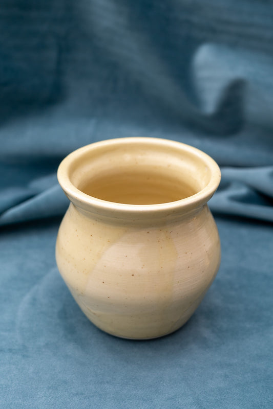 Jar - small - yellow speck - flared lip