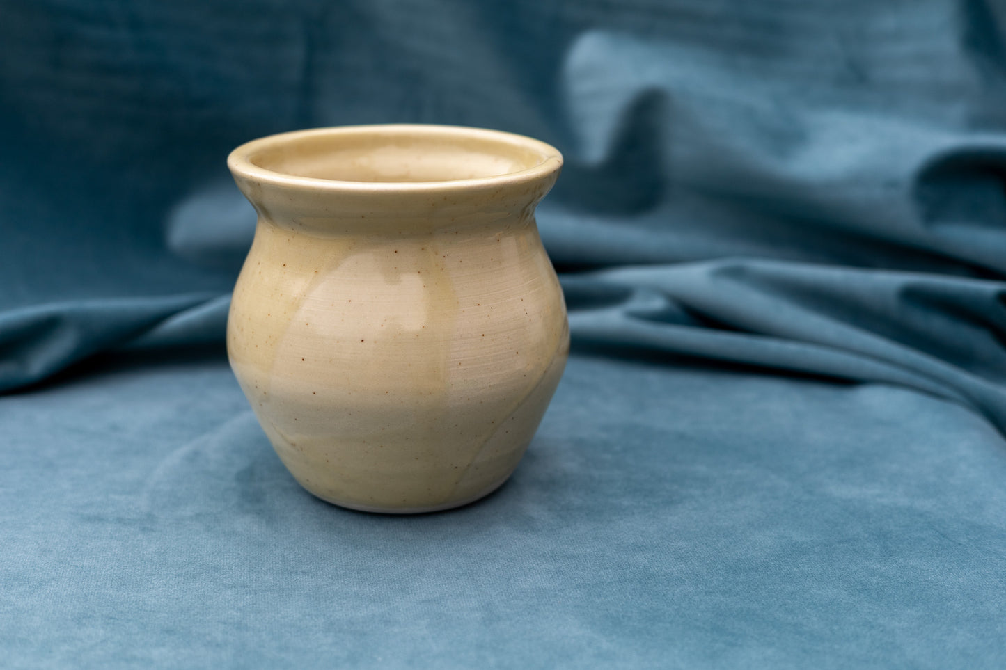 Jar - small - yellow speck - flared lip