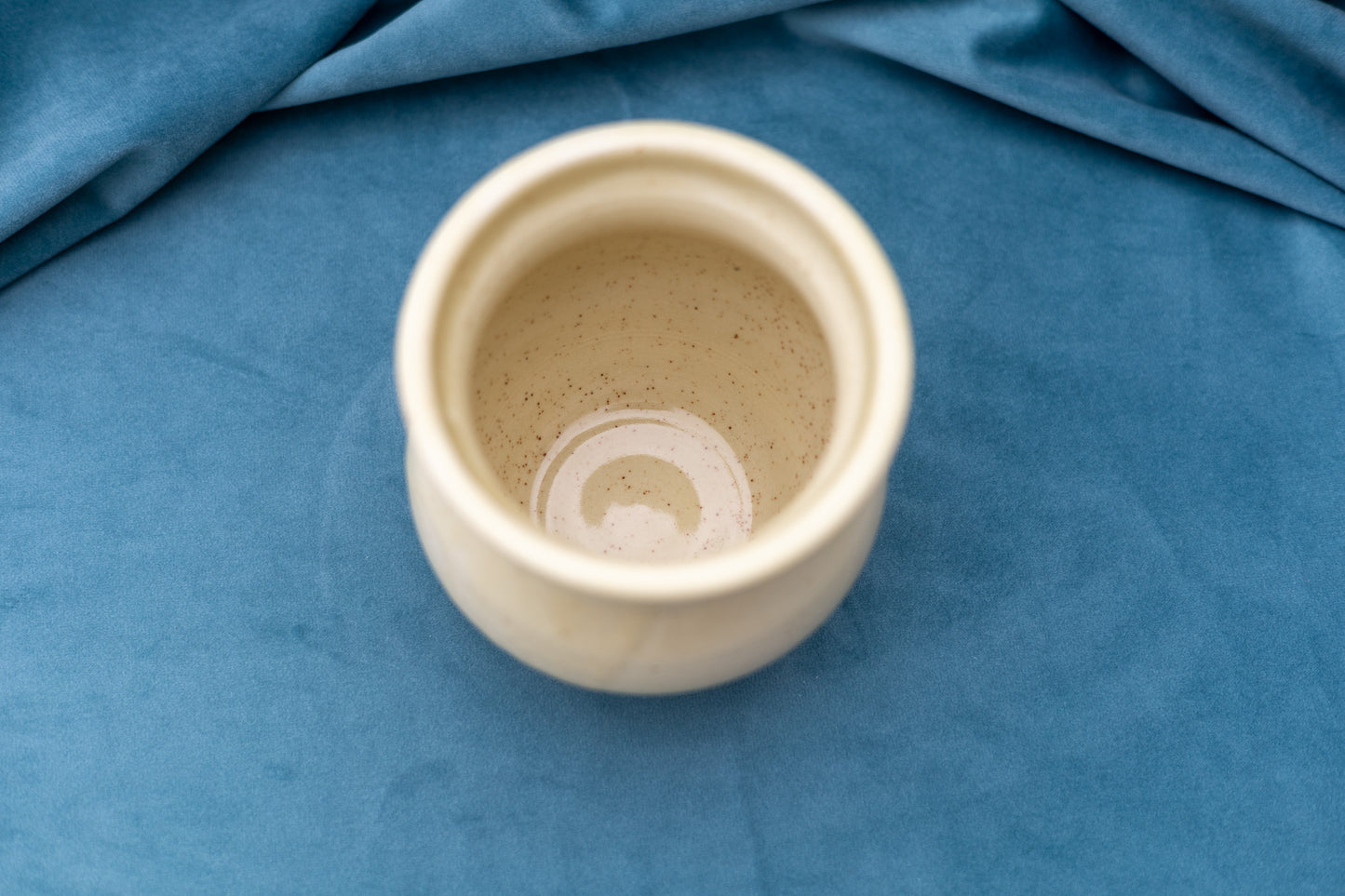 Jar - small - yellow speck - flared lip