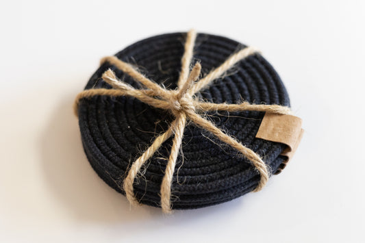 Black rope coasters