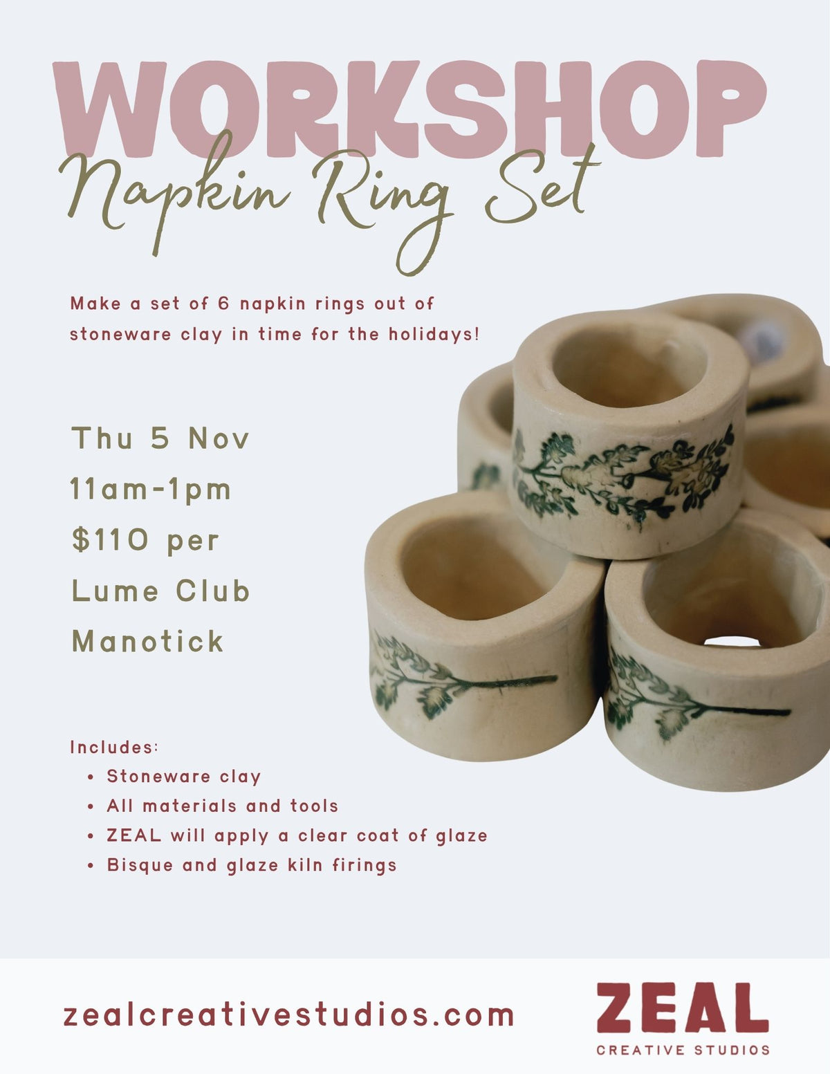 Napkin Ring Set Workshop