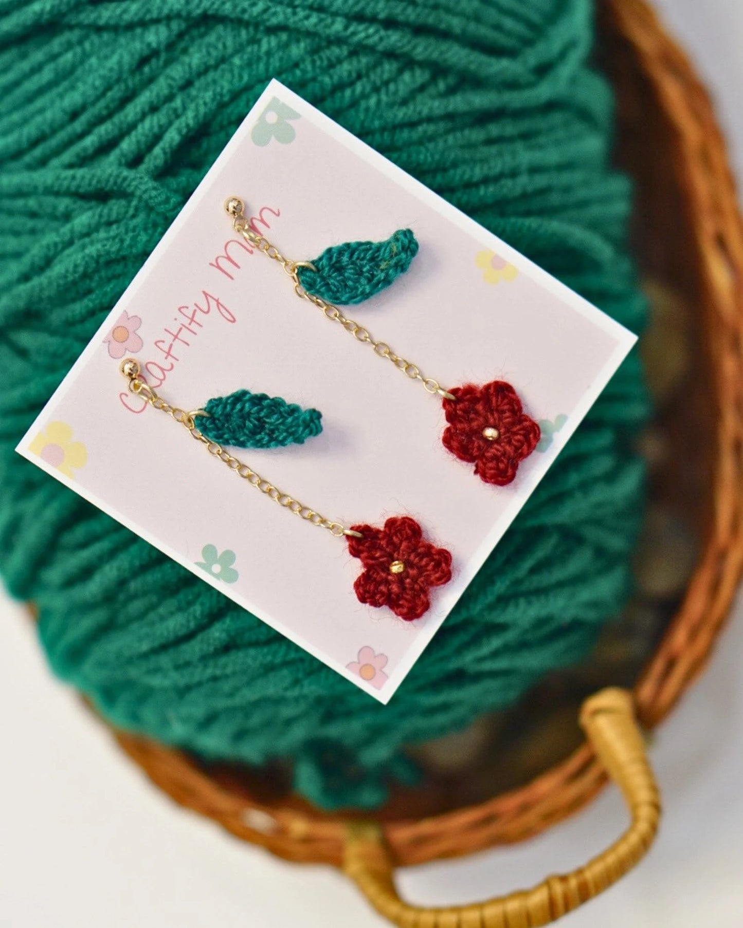 Handmade crochet earrings discount